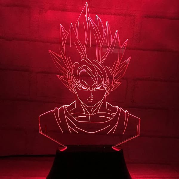 Inspirerende DB Hero 3D lampe Drengegave 7 Farver Optisk Il