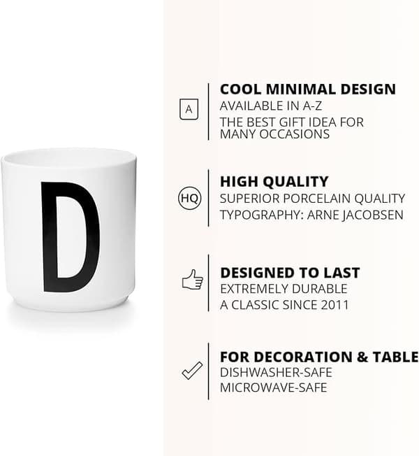 Brev kaffekopp / Brev Mugg enkel stil (Brev D)