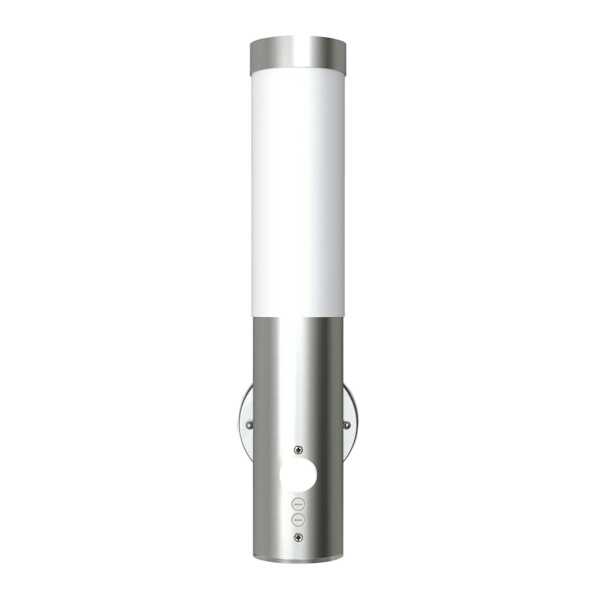 Utomhusvägglampa med sensor i rostfritt stål