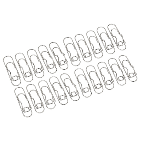 20 stk. metalpenneklips, galvaniseret, rustfri, multifunktionel penneklips, papirclips, kontorartikler til notesbøger