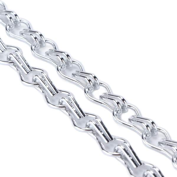 2 stk. Hengekjede En Meter Rustfritt Antikorrosjon Praktisk Montering Lysarmatur Kjede for DIY Fuglematere Silver