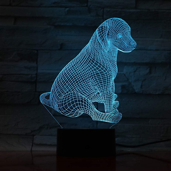 3D Natlampe Optisk Illusion Lys 7 Farveskiftende Touch