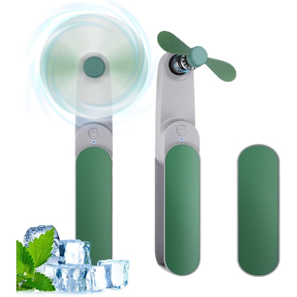 Bærbar Håndholdt Ventilator, Mini Genopladelig Håndventilator [9-15 Timers Arbejdstid], Bærbar USB Lille Lommeventilator, Personlig Ventilator, Gaver til Kvinder/G