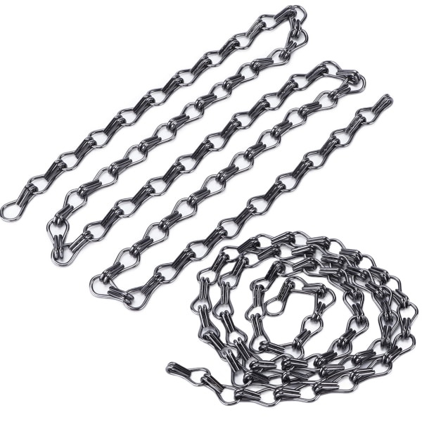 2 stk. Hengekjede En Meter Rustfritt Antikorrosjon Praktisk Montering Lysarmatur Kjede for DIY Fuglematere Gray