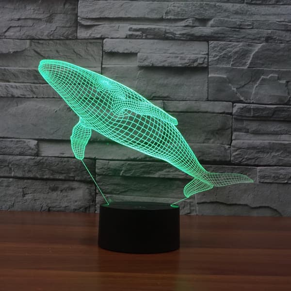 Hval Gaver til Hvalelskere 3D Illusion Natlampe