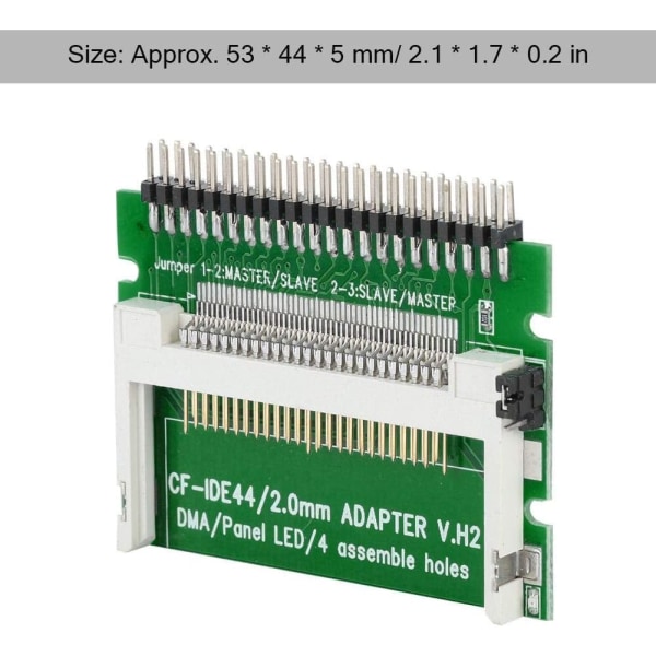 3 kpl CF 2,5 tuuman 44-nastaiseen IDE-kiintolevyyn, Compact Flash CF -muistikortti 2,5 tuuman 44-nastaiseen IDE-kannettavaan SSD-kiintolevyadapterikorttiin, CF IDE -sovitin tukee yhtä