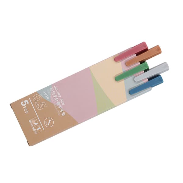 5 stk. Gelpen Morandi Farvesystem ABS Frosted Krop Udskiftelig Refill Marker Pen til Studerende 5014