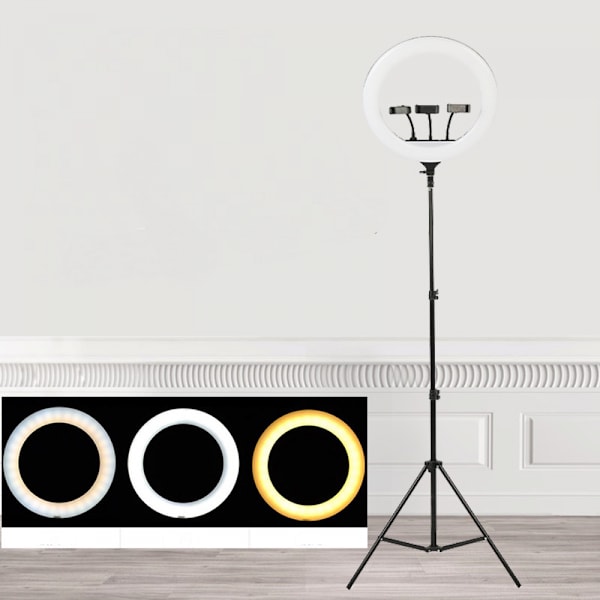 Ringljus med stativ Dimbar LED Selfie Circle Lig