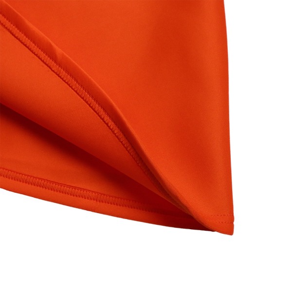 Firkantet hals bobleærmet kort kjole i ét stykke (orange M)