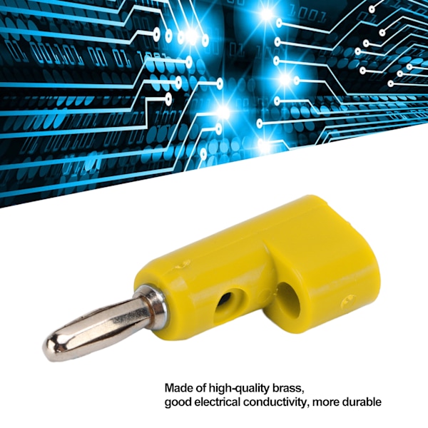 10 st/set 4 mm lödfria banankontakter stapelbara öppna skruvar 30 V AC-60 V DC maximalt 26 A för elektronik industriell utrustning Yellow