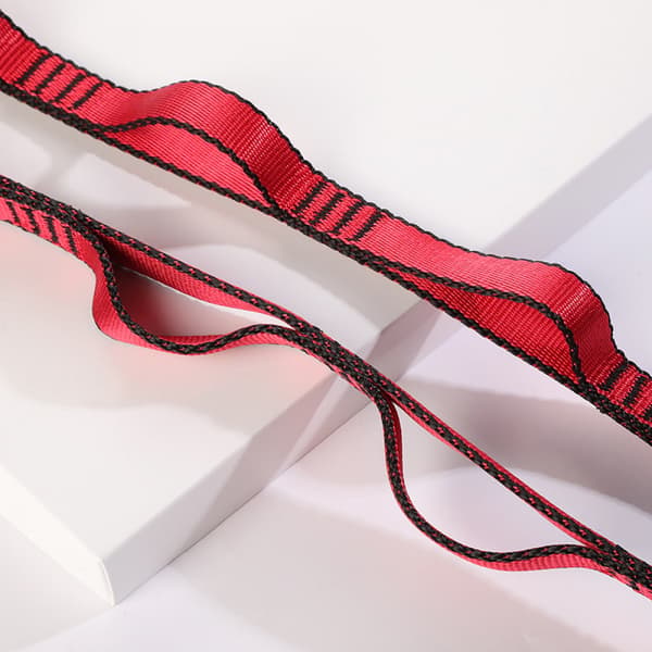 Stretchband med 6 öglor, yogaremmar för stretching av sjukgymnastik, icke-elastisk hamstringsträckare