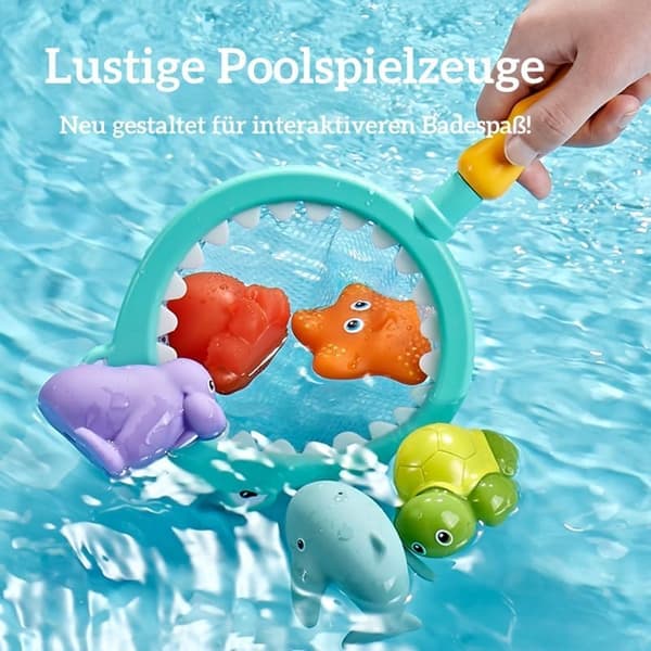 7 stk. ikke-perforerede badelegetøj til småbørn 1-6 år - sjovt sanselegetøj til badekar, swimmingpool og mere