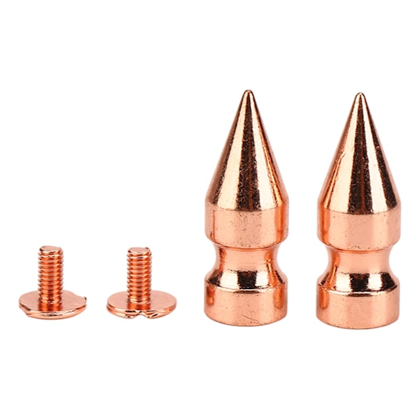100 sarjan ruusukullan väriset terävät metalliset sähköpinnoitetut, hiomattomat kirkkaat kierteet DIY messinkiset piikit, nastat, rock-niitit vaatteisiin 9x25mm