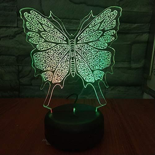 3D Optisk Illusionslampe Natlys LED Børn Smuk Anim