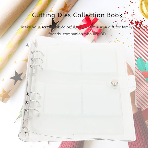 Opbevaringsbogsamling Album til dekorativ DIY Scrapbooking Skæredøre Stencil PVC 4 Grid