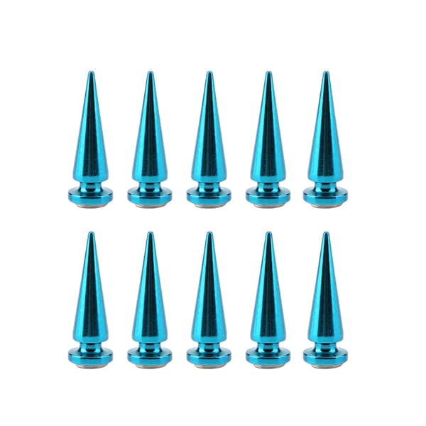 10 stk. Metal Spike Rivets og Studs Skrue Bag til DIY Læderhåndværk (Blå)