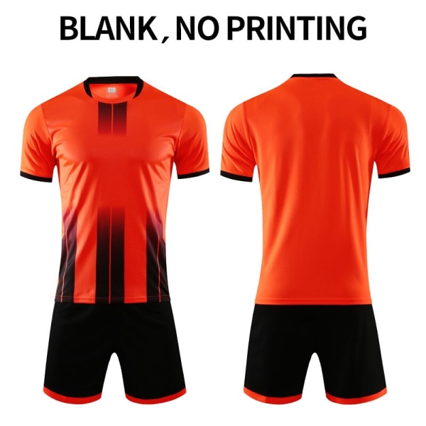 Anpassade fotbollströjor för män 100 % polyester fotbollströjor Klubblagsträning fotbollskläder Set för vuxna 6316,Orange,2XS