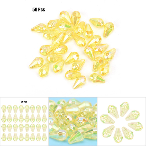 50 st påse 8*12MM Akryl Pärlor Hand Sömnad DIY Pärlor Kläder Dekor Smycken Tillbehör(Typ B)