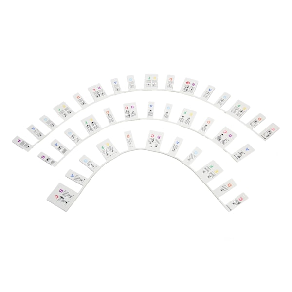 Silikoninen pianonäppäimien tarrat Värikäs 88 näppäintä Vedenpitävä Irrotettava Pianon nuotit Opastetarrat Aloittelijoille