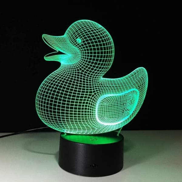 3D Illusjonslampe LED Nattlys Visuell Nyhet USB Bordlampe La