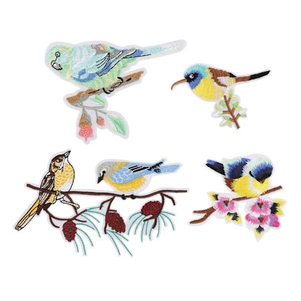 Embroidered Sew on Applique Decoration Patch Clothes DIY Craft Accessary (#2 Birds)