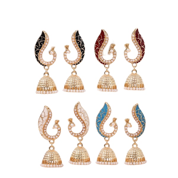 4 par vintage mandala blomma zigenare drop dangle örhängen