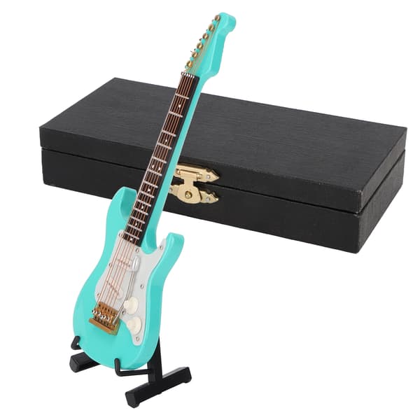 Miniatyrgitarr Replika Miniatyrgitarr Musikinstrument Modell Hemmakontorsdekorationer