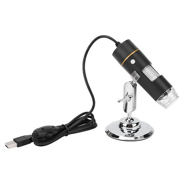 300.000 pixels digitalt mikroskop USB HD 1000X PCB forstørrelsesglas med 8 LED-lys og mikroskopstativ