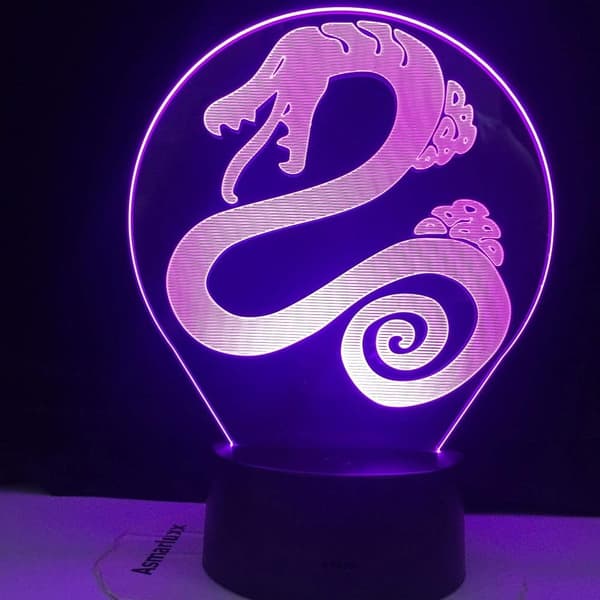 Anime Lampe Illusionslys LED Natlampe Lampe Escanor Seven