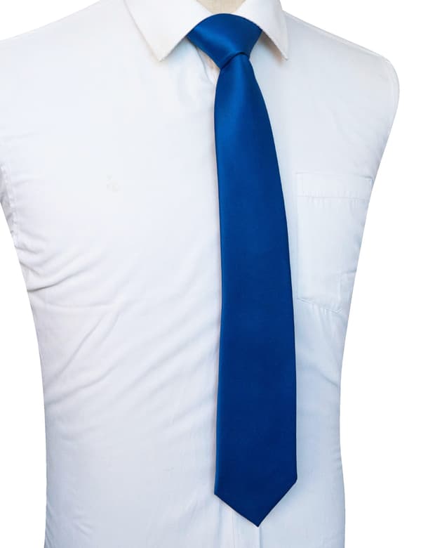Herreslips i ensfarget, 3,15\" bredde 57\" lengde, jacquardvevd satengpolyester slips, elegant formelt slips for forretningsbryllup konfirmasjon Sapphire blue