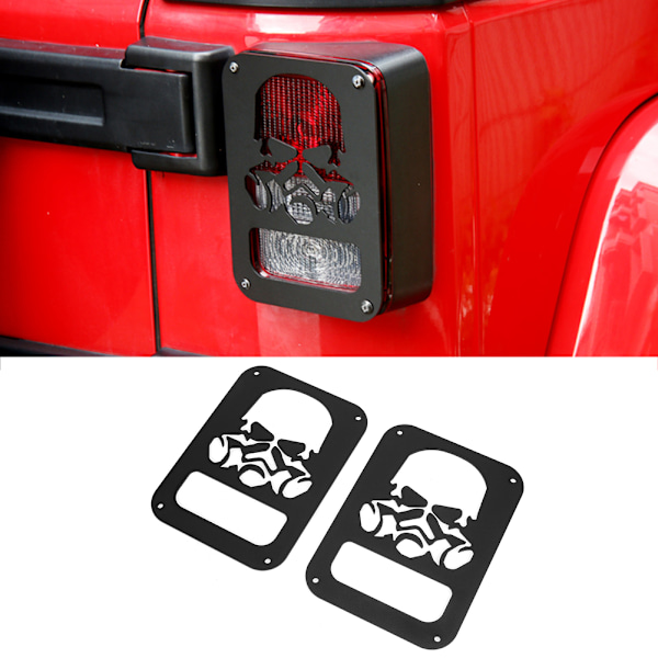 2 st Baklyktor Baklampa Skydd Dekoration Passar för Jeep Wrangler JK 2007-2017