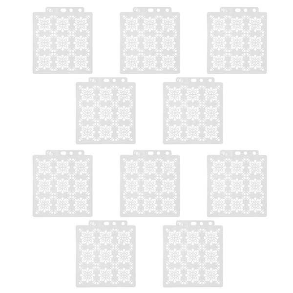 10 kpl Mandala-maalauksen piirustuskaavioita DIY-muotin valmistus taide- ja käsityötarvikkeet