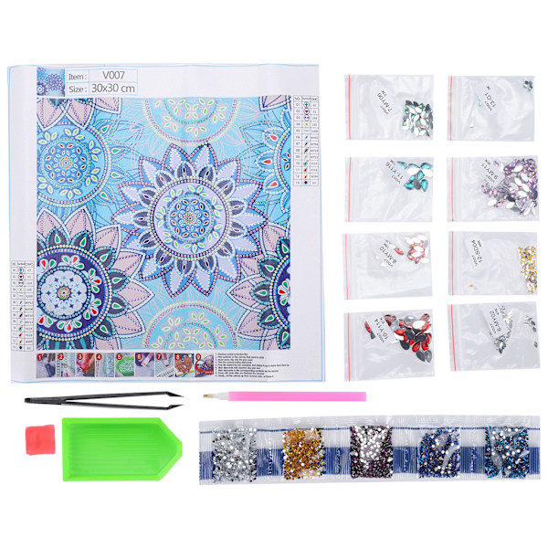 5D timanttimaalaussarja Kaleidoskooppi Mandala Piirustus Taide Deko DIY Käsityö Koristeet