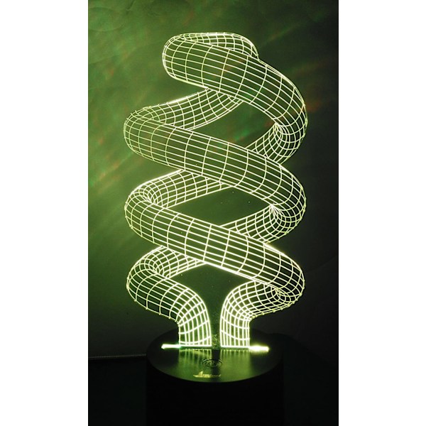 Spiral Tornado 3D Nattlampa LED Illusion Lampa Sängbordsskrivbord