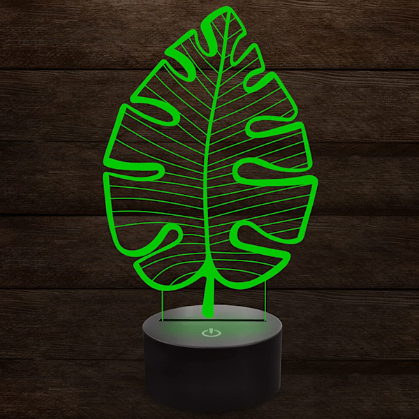 Monstera Blad Nattlampa, Anywin 3D LED Nattlampor med