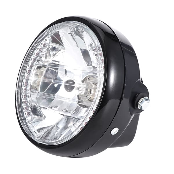 DC 12V Retro Stil Motorcykel Forlygte med LED Blinklys