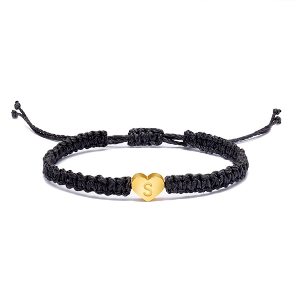 Wekity 18K Guld Initial A Bokstav Hjärta Charm Armband för Kvinnor