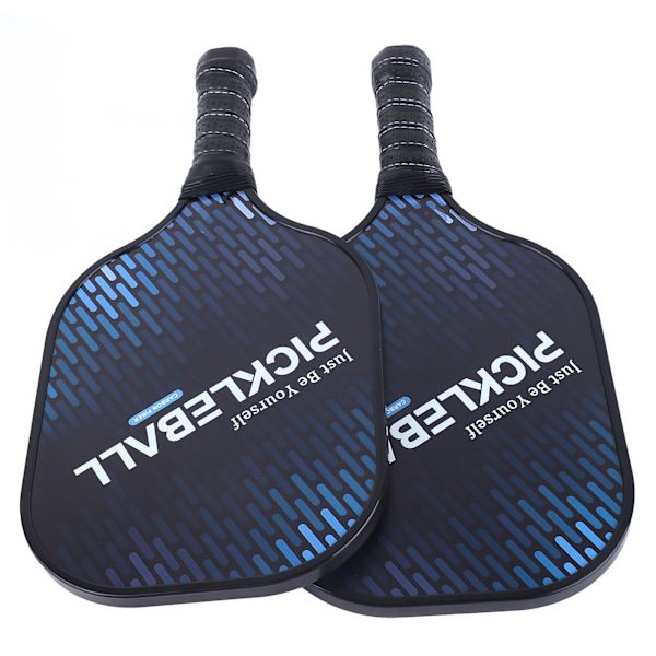 2 st Pickleball-rackset Hållbara Kolfiber PE Bekvämt Grepp Lätt Pickleball Set med 4 Bollar för Utomhus Hem Svart och Blå