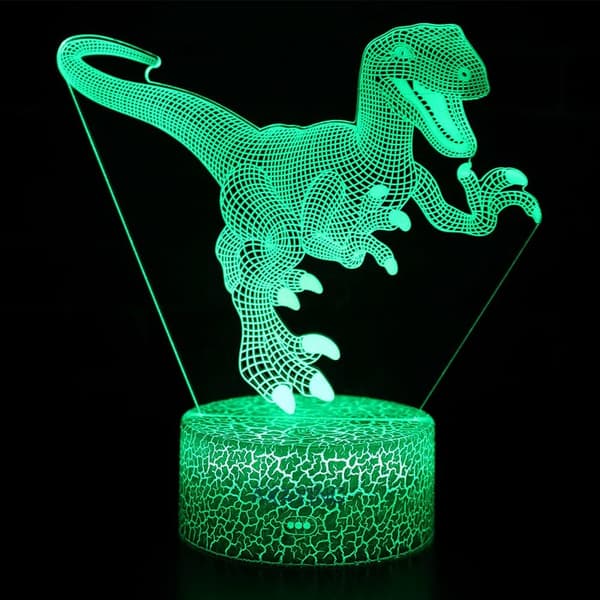 3D Natlampe LED Illusion Skrivebordslampe 7 Farveskift