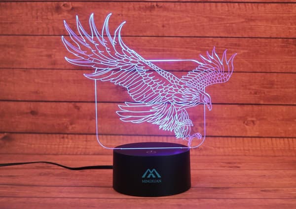 3D Ørne Natlampe 7 Farve LED Touch Bord Skrivebordslamper Fash