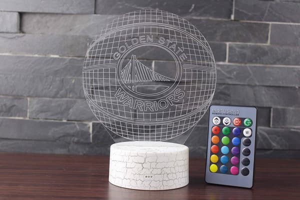 LED Warriors Team 3D Optisk Illusion 7 Farver Natlampe m
