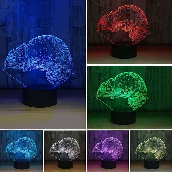 3D Natlampe Dyrelegetøj 2D Lampe Jul Julefestival B