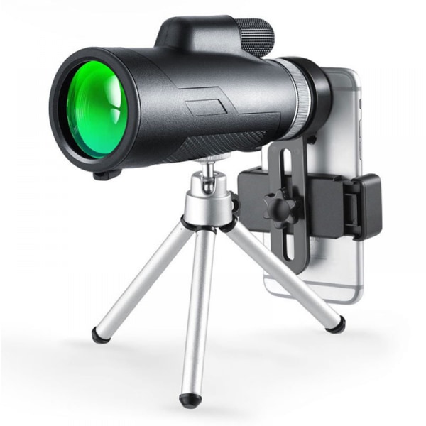 12X60 HD Monocular Telescope med Smartphone Adapter & Tripo