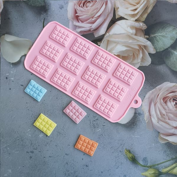 Waffle Choklad Block Bar Formar Ilicone Form Isbricka Tårta