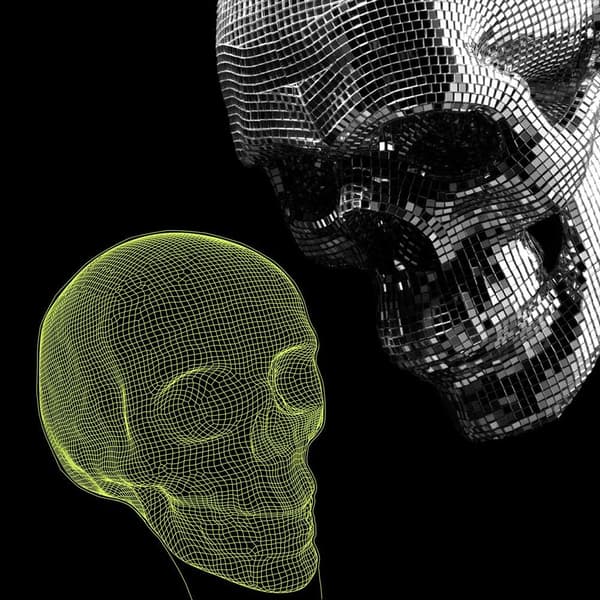 Hodeskalle 3D Lampe Optisk Illusjon Nattlys, Død Modell Holi