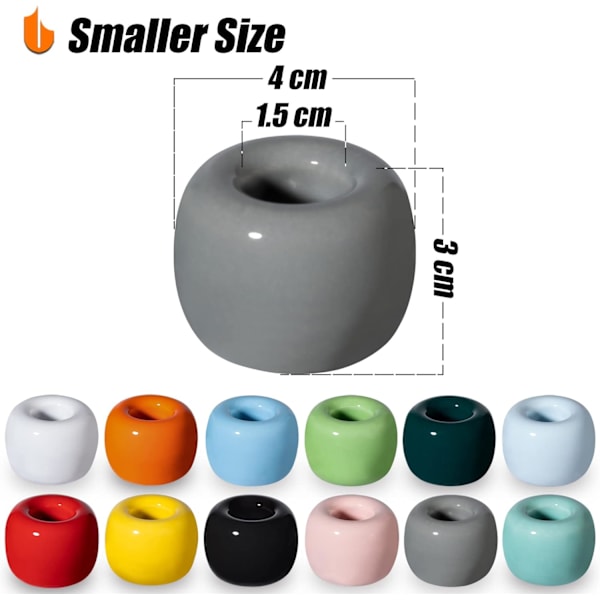 Snygg Mini Keramik Tandborsthållare Stativ för Badrum Toalettbänkar (Grå 2-pack) 2Gray
