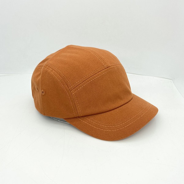 Platt topp keps herr och dam justerbar basebollkeps Orange