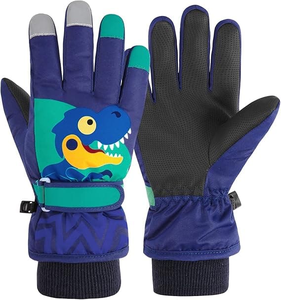 Skihansker for barn, vinterhansker for snø, vanntette og varme hansker for snowboard, aking Dark blue M