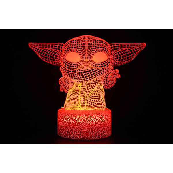 3D Illusion Star-Wars Nattlampa 16 Färgförändrande Nig