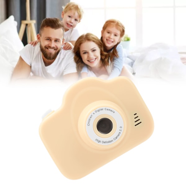 Lasten digitaalinen kamera 2000W HD 2,0 tuuman näyttö Ladattava monitoiminen lasten videokamera lelu taaperolle Yellow